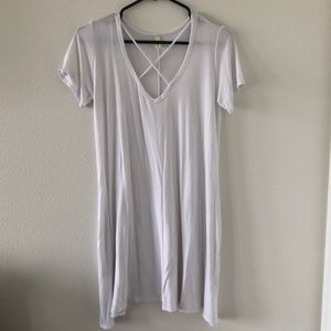 White cotton t-shirt dress